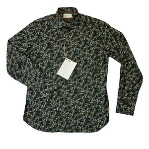 NEW Tintoria Mattei mens 16 41 limited edition green floral dress shirt NWT